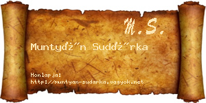 Muntyán Sudárka névjegykártya